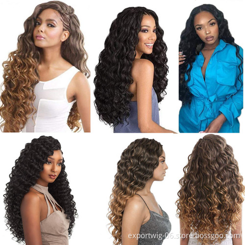 Cheap Deep Water Wave Twist Crochet Hair Wavy Deep Twist Braiding Hair Extensions Solid And Ombre Color Synthetic Fiber